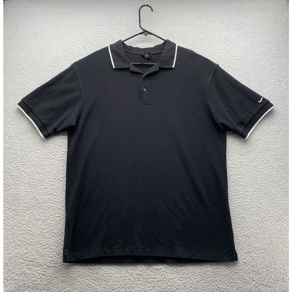 Nike Other - Nike Golf Polo Shirt Mens XL X-Large Black White Mesh Sports Athletic Dad